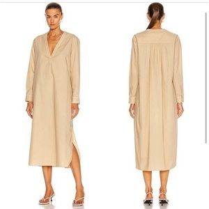 Nili Lotan designer cotton maxi dress, small, tan, the ultimate in casual chic!